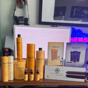 Hair Styling Set - Red Light Professional Iron - Keratin Reconstruction hair kit